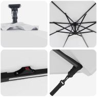 Плажен чадър Пясък 294 x 294 x 248 см Полиестер и алуминий