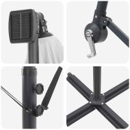 Плажен чадър Пясък 294 x 294 x 248 см Полиестер и алуминий