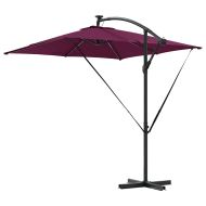 Чадър с кантилевер бананово Бордо червено 249 x 249 x 250 см