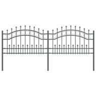 Градска ограда Сив 240 x 118 см Прахово покритие стомана