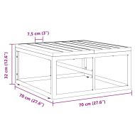 Мебели за открито Черно 70 x 70 x 32 см Метал