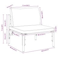 Мебели за открито Антрацит 80 x 80 x 71 cm Стомана