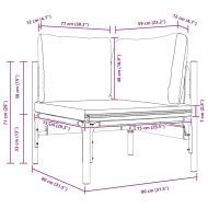 Мебели за открито Антрацит 80 x 80 x 71 cm Стомана