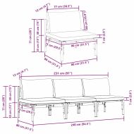 Мебели за открито 3 pcs Антрацит 80 x 80 x 71 cm Стомана