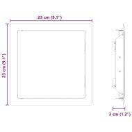 Достъпен панел 2 pcs Бяло 23 x 23 x 3 см Стомана