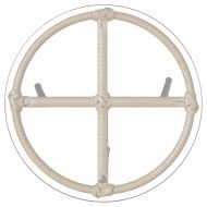 Комплект за хранене в градината 3 pcs Кафяв и Кремав полиратан