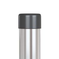 Стълб за ограда. 12 pcs Сребрист 50 cm Прахово покритие стомана