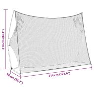 Помощно за голф тренировки Черно 314 x 92 x 214 см Полиестер