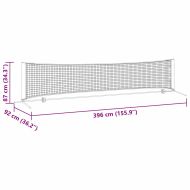 Тенис мрежа Черен и Червен 396 x 92 x 87 см Полиестер