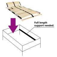 Ламелна подматрачна рамка Кафяво 100 x 190 cm Солидно бук