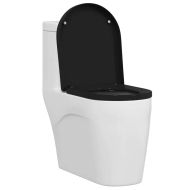 Тоалетна седалка Черно 48 x 36,5 x 4,5 см Полипропилен