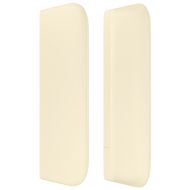 Горна табла за легло, кремава, 147x16x78/88 см, изкуствена кожа