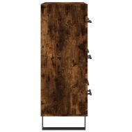 Сайдборд, опушен дъб, 69,5x34x90 см, инженерно дърво