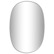 Стенно огледало сребро 60x40 см овално