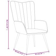 Релаксиращ стол с табуретка, син, кадифе