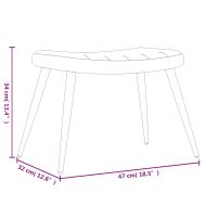 Релаксиращ стол с табуретка, син, кадифе