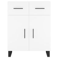 Висок шкаф, бял, 69,5x34x180 см, инженерно дърво