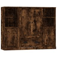 Високи шкафове, 3 бр, опушен дъб, инженерно дърво