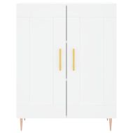 Висок шкаф, бял, 69,5x34x180 см, инженерно дърво