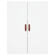 Висок шкаф, бял, 69,5x34x180 см, инженерно дърво