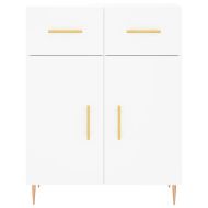 Висок шкаф, бял, 69,5x34x180 см, инженерно дърво