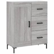 Висок шкаф, сив сонома, 69,5x34x180 см, инженерно дърво