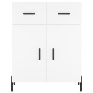 Висок шкаф, бял, 69,5x34x180 см, инженерно дърво