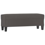 Пейка, сива, 100x35x41 см, изкуствена кожа