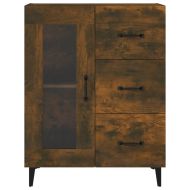 Сайдборд, опушен дъб, 69,5x34x90 см, инженерно дърво