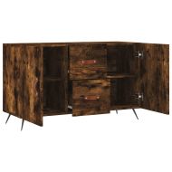 Сайдборд, опушен дъб, 100x36x60 см, инженерно дърво