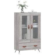 Висок шкаф, сив сонома, 69,5x31x115 см, инженерно дърво