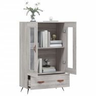 Висок шкаф, сив сонома, 69,5x31x115 см, инженерно дърво