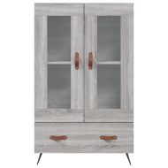 Висок шкаф, сив сонома, 69,5x31x115 см, инженерно дърво