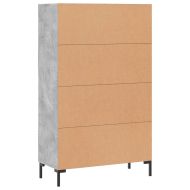 Висок шкаф, бетонно сиво, 69,5x31x115 см, инженерно дърво