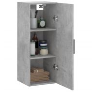 Стенен шкаф бетонно сив 34,5x34x90 см