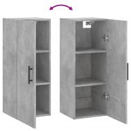 Стенен шкаф бетонно сив 34,5x34x90 см