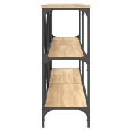 Конзолна маса дъб сонома 160x30x75 см инженерно дърво и желязо