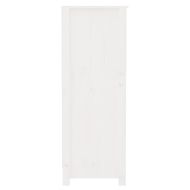 Библиотека, бяла, 80x35x97 см, борово дърво масив