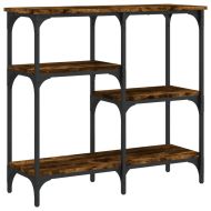 Конзолна маса опушен дъб 80x29x75 см инженерно дърво