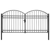 Оградна порта Assen с двойна врата с арковиден връх, стомана 300x150 см