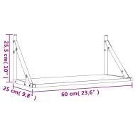 Стенни рафтове 2 бр сонома дъб 60x25x25,5 см инженерно дърво