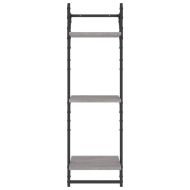 Комплект рафтове за стена 6 части сив сонома инженерно дърво