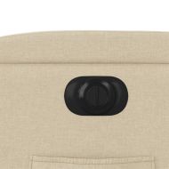 Електрически стол реклайнер , кремав, текстил