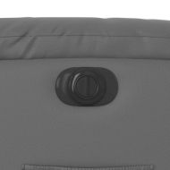 Електрически реклайнер стол, сив, изкуствена кожа