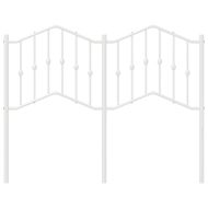 Метална резервна табла за легло, бяла, 120 см