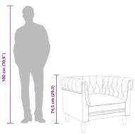 Честърфийлд кресло, тъмнозелено, текстил