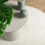 Килим OVIEDO с къс косъм, кремав, Ø 200 см