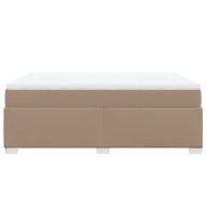 Боксспринг легло с матрак,капучино, 160x200 см, изкуствена кожа