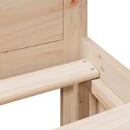 Рамка за легло без матрак с табла 135x190 см борово дърво масив