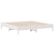 Легло с етажерка за книги, без матрак, 180x200 см, бор масив